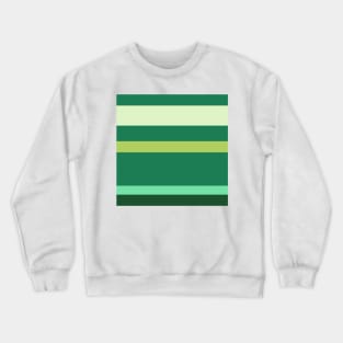 A miraculous harmonization of Salem, Medium Aquamarine, Tea Green, Cal Poly Pomona Green and June Bud stripes. Crewneck Sweatshirt